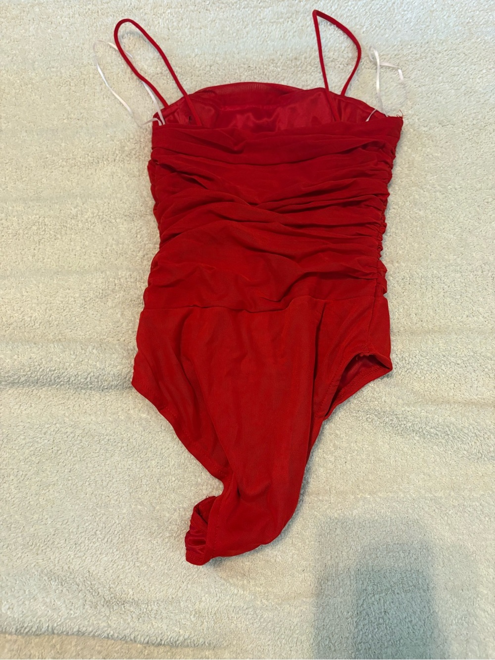 Princess Polly Red Ruched Bodysuit